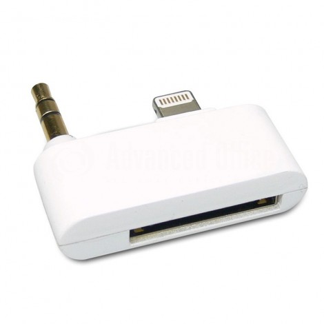 Adaptateur 30Pin Apple vers Lightning 8Pin/ Jack Audio 3.5mm pour iPhone 5/5c/5s/6/6 Plus/6s/6s Plus touch, iPad Mini/ iPad 4