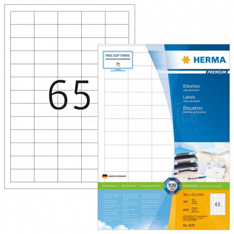 Rame autocollants HERMA 6500 étiquettes