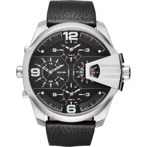 Montre Homme DIESEL  Uber Cheif  Bracelet en cuir noir