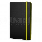 image. NoteBook A5 couverture Noire avec fermeture élastique Jaune  -  Advanced Office Algérie
