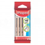 Jeu de 3 Mini crayon graphite pour Compas MAPED Black'Pesp 850211 sous Blister