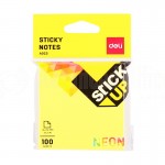 image. Post it DELI Stick UP A023 Sticky Notes Néon 76 x 76mm 100 Feuilles Multi couleurs  -  Advanced Office