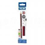 image. Crayon MILAN 137 Graphite HB Triangulaire avec Gomme  -  Advanced Office