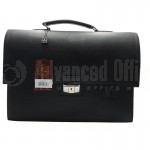 image. Cartable en Cuir VERTEX Noir  -  Advanced Office Algérie