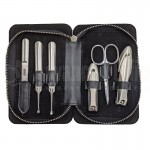 image. Kit outils de Manucure 6 pièces en Pochette Noir à fermeture éclair dans boite Noir  -  Advanced Office Algérie