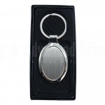 image. Porte clé métallique ovale argent Contour chromé  -  Advanced Office Algérie