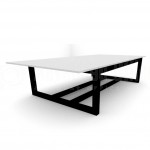 Table de réunion ECOMOD 2 x1.20m piètement métallique Gris  -  Advanced Office Algérie