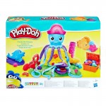 Jeu éducatifs pack 5 pots de pâte à Modeler PLAY-DOH XS0800 Cranky the Octopus - Ocean Friends 5 couleurs 280g avec Moules