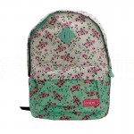 Sac à dos Scolaire CRISTAL CR-4623, 2 Compartiments, Motifs Floral pour Fille, Bicolor clair Rose-Vert 