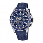 Montre chronographe pour homme FESTINA F20370 Bracelet en Caoutchouc Bleu