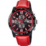 Montre chronographe pour Hommes FESTINA F20339 Bracelet en cuir Rouge