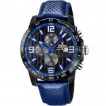 Montre chronographe pour Hommes FESTINA F20339 Bracelet en cuir Bleu