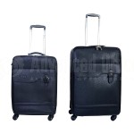 Ensemble de 2 valises de voyage à roulette GOLDEN 72422 Noir