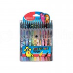 Kit de coloriage MAPED Color'Peps Monster, 27 pièces 12 Feutres 15 Crayon de couleurs en Pochette à bouton transparent