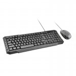 Kit clavier souris PROMATE EasyKey-3 Multimédia, bilingue Fr/Ar, USB, Noir