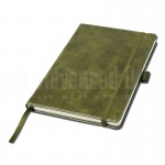 Notebook A5 couverture rigide en simili cuir 192 pages Jaune moutarde