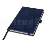 Notebook A5 couverture rigide en simili cuir 192 pages Bleu marine