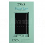 Power Bank TIMI Metal Shell T002, 10 000 Mah, 2 USB, Type C, Noir
