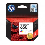 Cartouche HP 650 Couleur pour Deskjet Ink Advantage 2515/ 3515/ 3545/ 4515/ 4645/ 1015/ 1515/ 2545/ 2645
