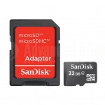 Carte mémoire SANDISK MicroSDHC 32Go Class 4 + Adaptateur