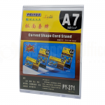 Présentoir de carte courbé PEIYOU Leguan Curved Shape Card Stand A7 en plastique 76 x 101mm Vertical