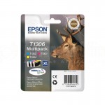 Multipack "Cerf" EPSON T1306 Encre DURABRITE Ultra (C,M,J) Haute Capacité -C13T13064012-