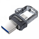 Flash disque SANDISK Ultra Dual Drive m3.0 OTG 64Go double connexion USB 3.0/Micro USB pour Smartphone Android et PC