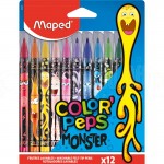 Boite de 12 Feutres MAPED Color'Peps Monster