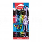 Boite de 12 Crayons Couleur MAPED COLOR'PEPS Monster BT