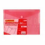 Pochette enveloppe à Bouton TECHNO A4 150 Mic en Plastique Rouge