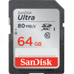 Carte mémoire SANDISK Ultra  Micro SDSDXC  64Go 80Mo/s
