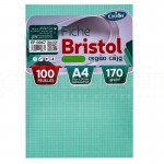 Paquet de 100 fiches Bristol EXCELLES quadrille 5*5 A4 170g, Vert