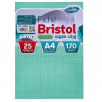 Pochette papier Bristol EXCELLES quadrille 5*5 A4 170g 25 Feuilles Vert  -  Advanced Office Algérie