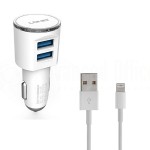 Chargeur Adaptateur Automobile LDNIO DL-C29, 2 Ports USB 3.4A avec câble Data pour téléphone portable Android/iOS, Advanced Office