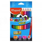 Boite de 12 crayons de couleur MAPED Color'Peps Maxi 