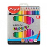 Boite de 18 crayons de couleur MAPED Color'Peps, Boite métallique