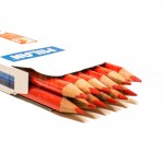 image. Boite de 12 Crayons de couleur Uni Color Rouge MILAN 231 Triangulaires  -  Advanced Office