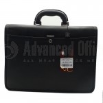 image. Cartable en Cuir VERTEX Vachette Luxe Noir  -  Advanced Office Algerie