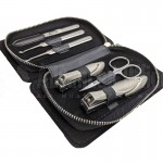 image. Kit outils de Manucure 6 pièces en Pochette Noir à fermeture éclair dans boite Noir  -  Advanced Office Algérie