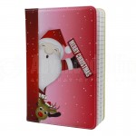 Notebook écolier YAMPAP, Couverture en simili cuir Multi motif Marry christmas, pages feuilles lignée, Multi couleurs