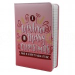 Notebook écolier YAMPAP, Couverture en simili cuir Multi motif Marry christmas, pages feuilles lignée, Multi couleurs
