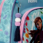 Sac à dos scolaire à roulettes Disney Frozen II, 1 Compartiment, 1 Poche avant Motif Elsa et Anna Awsome Moves, 2 Poches latérales filet élastique, en Polyester 31 x 42 x 13cm, Bleu