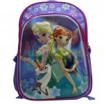 Sac à Dos Scolaire MC SPORT 1916, en polyester, 1 Compartiment, 1 Poche avant en plastique Motifs Disney 3D relief, avec 2 Poches latéral filet, pour Filles