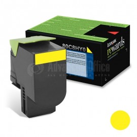 Toner LEXMARK 808h Yellow pour CX410/CX510 haute capacité