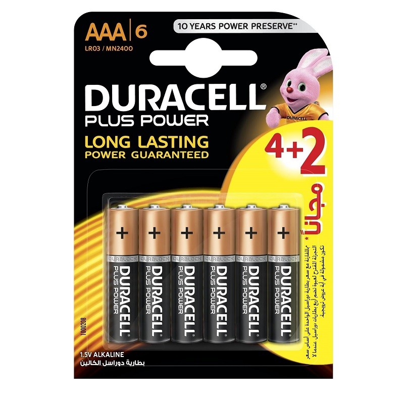 Duracell 4 piles LR03 AAA MN2400 Plus - Piles