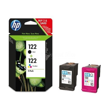 Cartouche HP 122 Pack Noir et Couleur pour Deskjet  1000/1050/1510/2000/2050/3000/3050 ALL WHAT OFFICE NEEDS