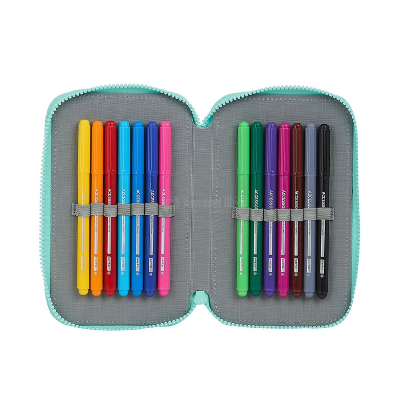 Trousse d'école pour stylos et crayons noirs