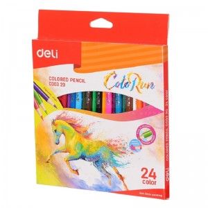 Boite de 24 crayons de couleur DELI ColoRun C003 20 Triangulaire GM  -  Advanced Office