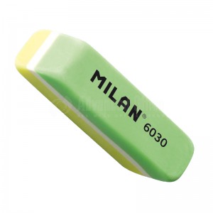Gomme bicolores scolaire MILAN 6030 biseautée Couleurs assorties