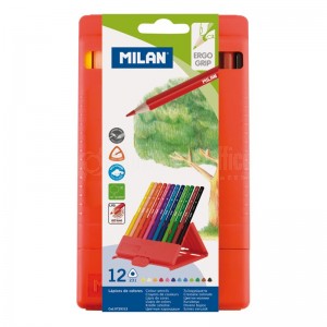 image. Étui souple en polypropylène Flexibox 12 Crayons de couleurs MILAN 231 Triangulaires  -  Advanced Office